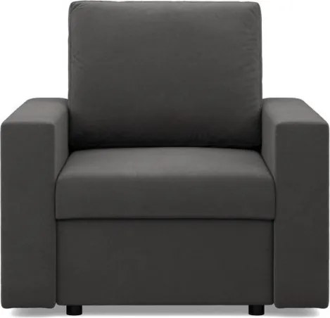 Zeus fotel, egyenes kartámasz, szövet anyag, hab töltet, szürke