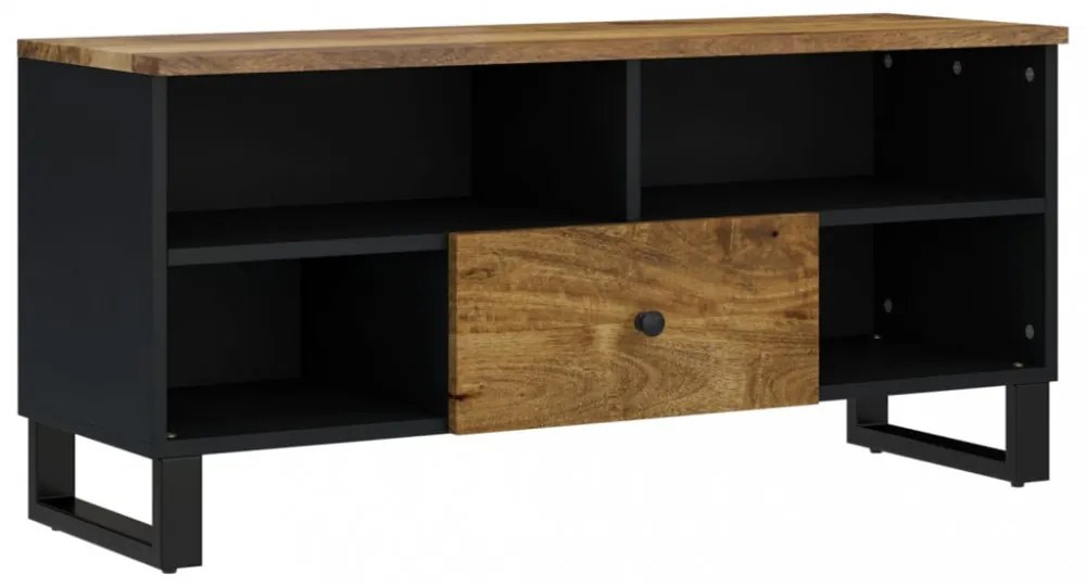 tömör mangófa és szerelt fa TV-szekrény 100 x 33 x 46 cm