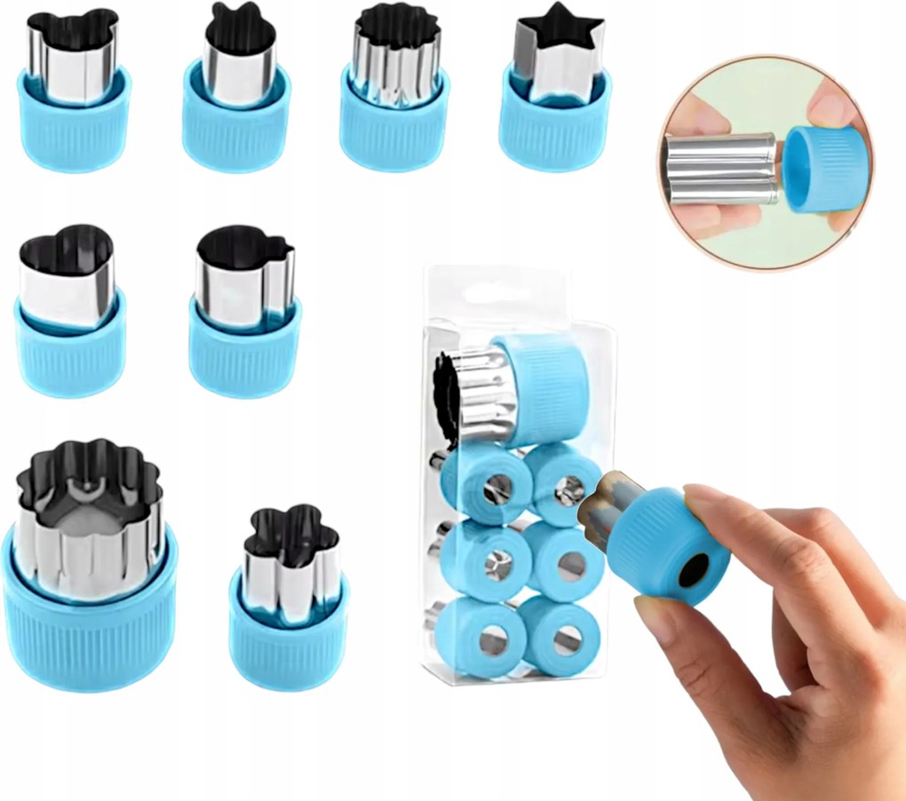 Süteményformák Szivar Lyukasztó Dekoráció Zöldség Gyümölcs 8 Db N