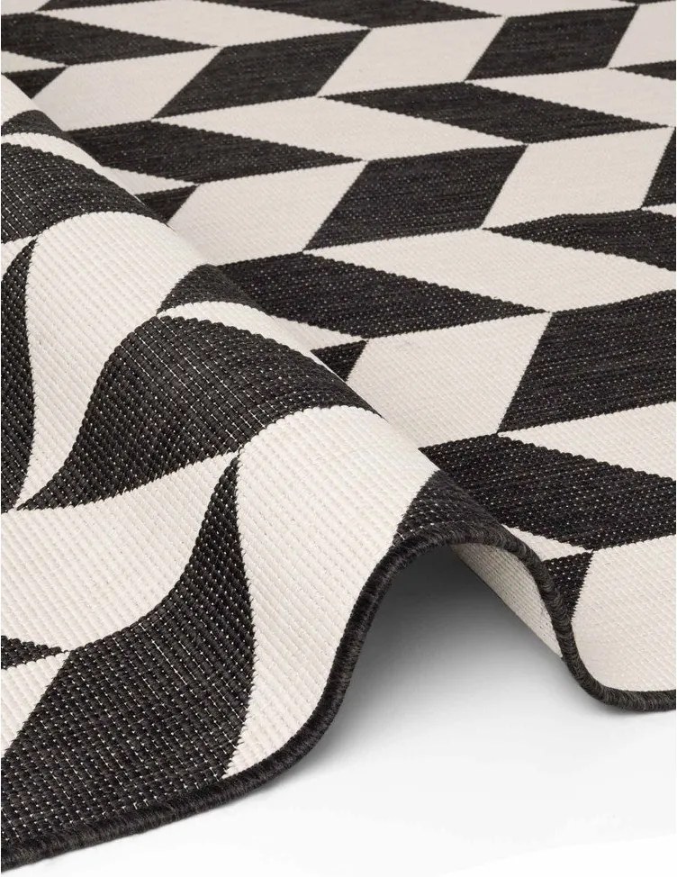 Fekete-krémszínű kültéri-beltéri szőnyeg 120x170 cm Haringey Terrick – Ted Baker