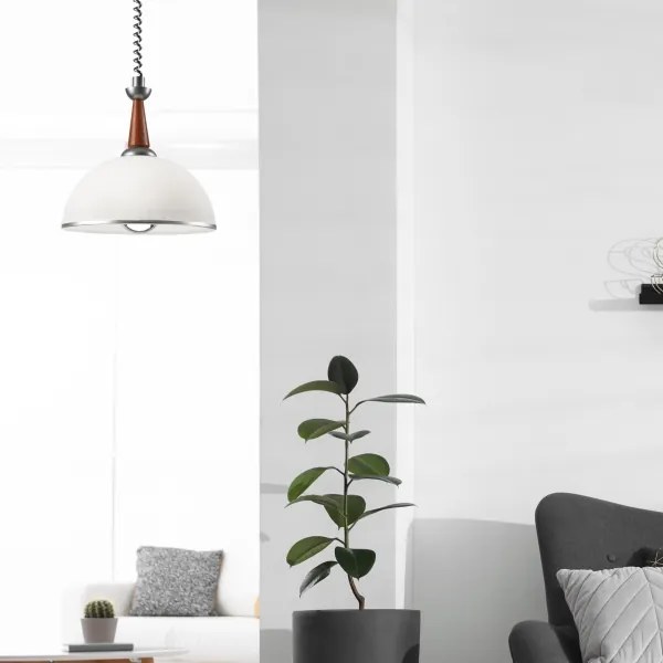 Lehúzható CHIARA csillár 1xE27/60W/230V ezüst/bükk