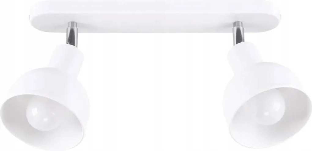 Mennyezeti lámpa dupla fehér 2 spotlámpa mozgatható loft retro 47 cm Sollux