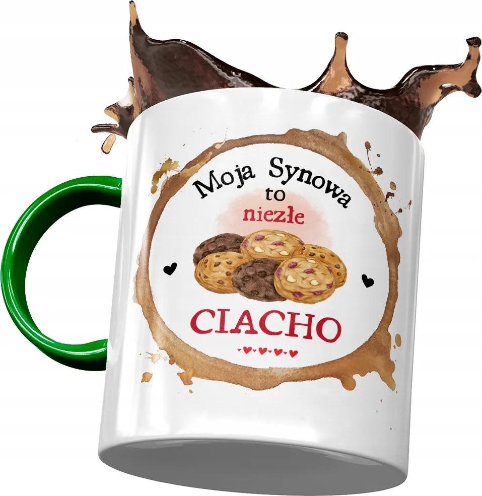 Zöld Bögre Fia Ajándék Nyomtatott Fotóval