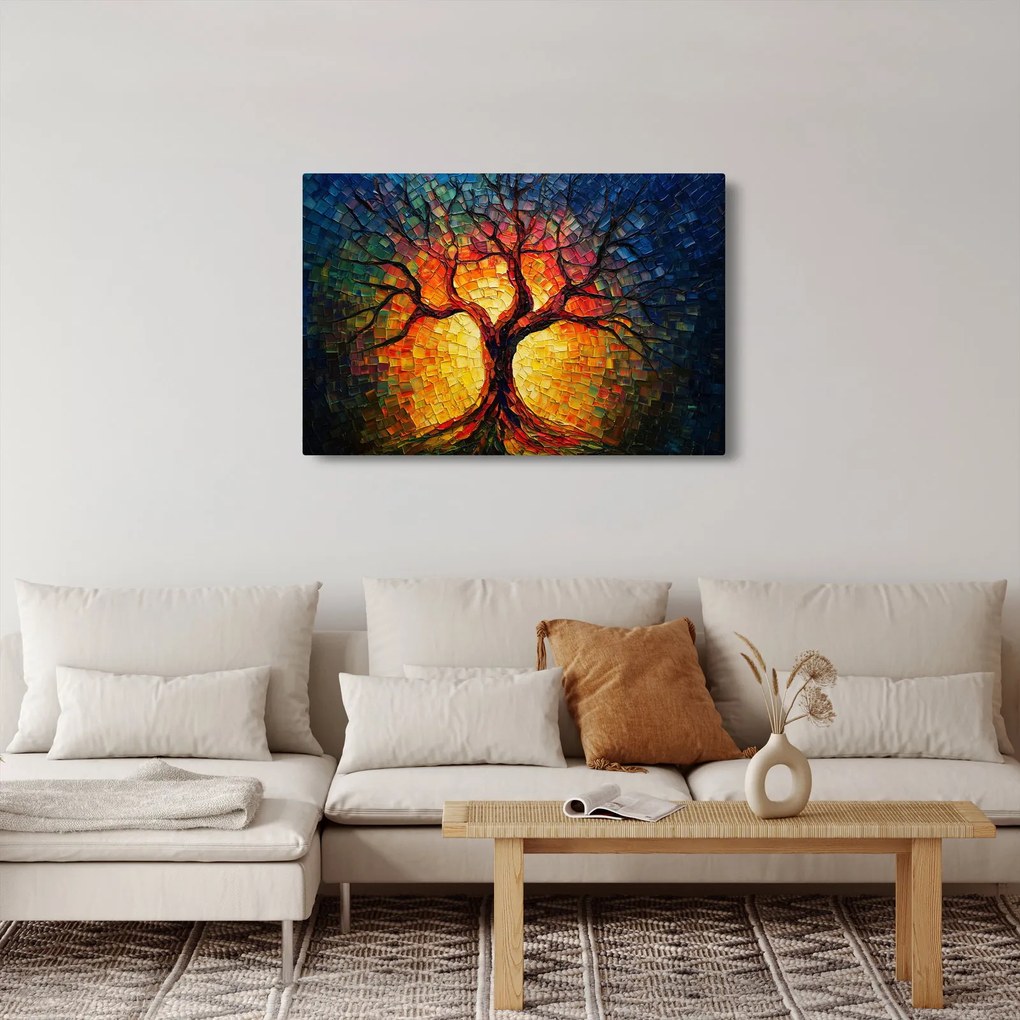 Kép - Az élet fája mozaikban (90x60 cm)