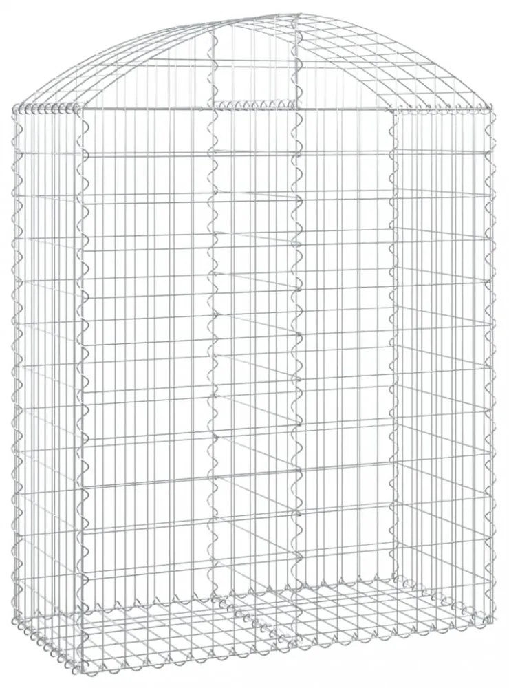 íves horganyzott vas gabion kosár 100x50x120/140 cm