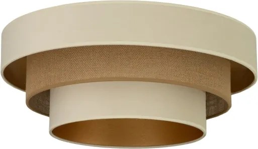 WENTA mennyezeti lámpa 1xE27/60W/230V, Ø 50 cm, bézs/juta