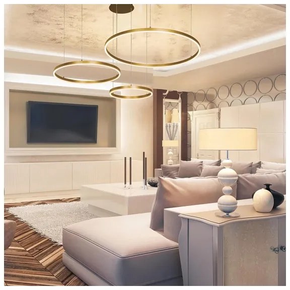 Zambelis 1956 - LED Csillár zsinóron LED/136W/230V arany