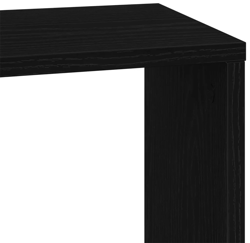 5-tiers könyvespolc Fekete tölgy 45x23,5x162,5 cm Mérnöki fa