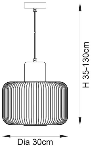 Endon 68986 - NICOLA kábeles függeszték 1xE27/40W/230V réz