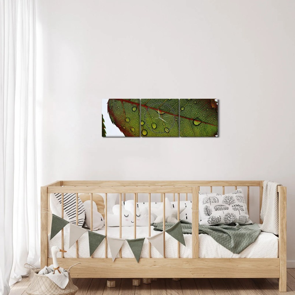 Kép - Rózsalevél (órával) (90x30 cm)
