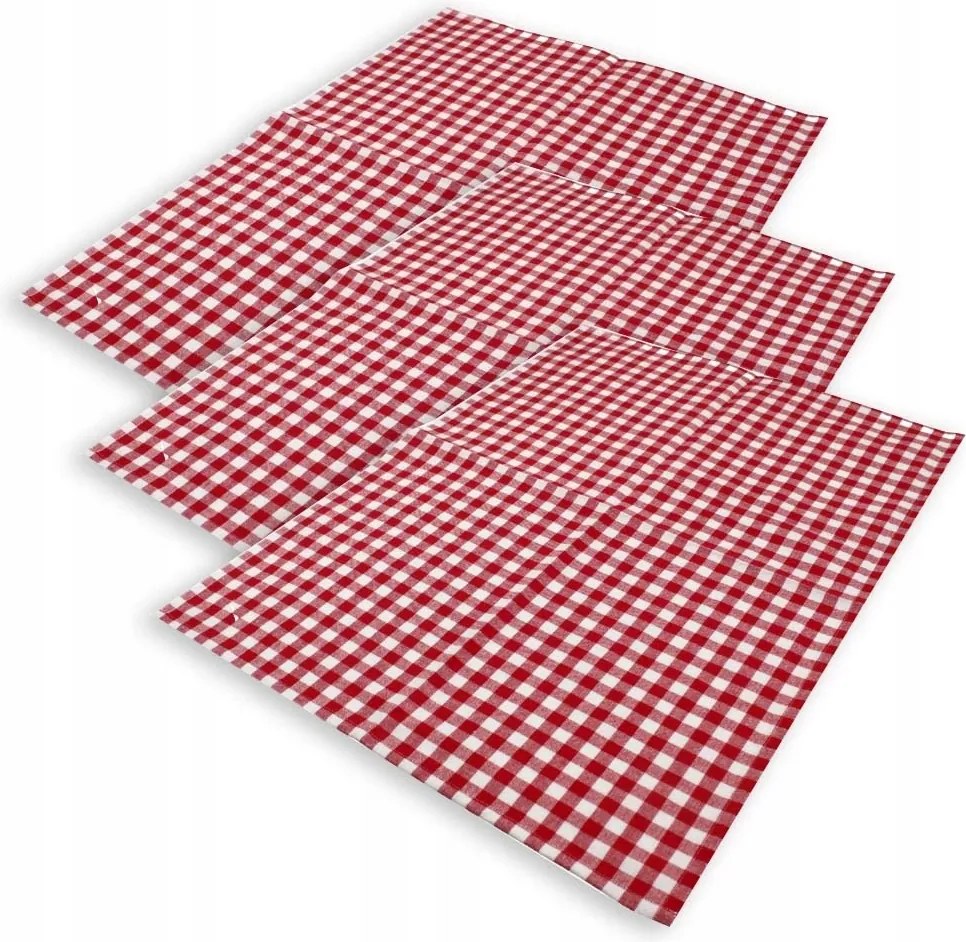 Home Elements 3 db konyharuha készlet 50 x 70 cm, piros kocka