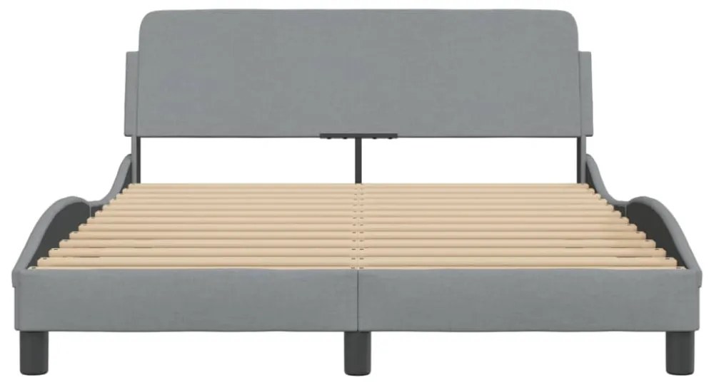 világosszürke szövet ágykeret Dover 140x200 cm