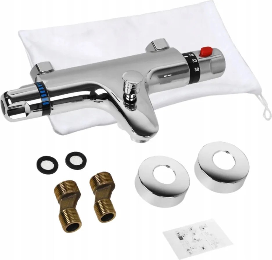 Termosztátos Kád Csaptelep Fali Zuhany Termosztát