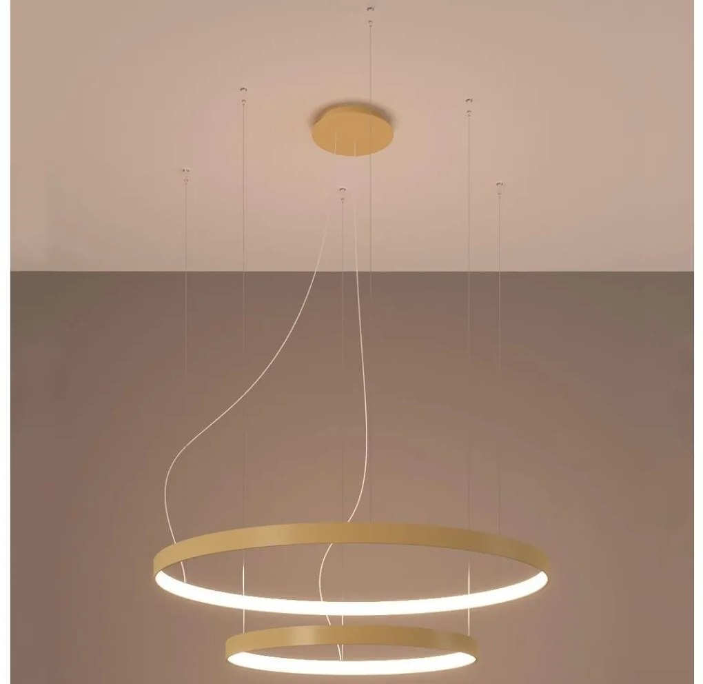 Thoro TH.214 - LED Csillár zsinóron RIO LED/80W/230V CRI90 3000K arany