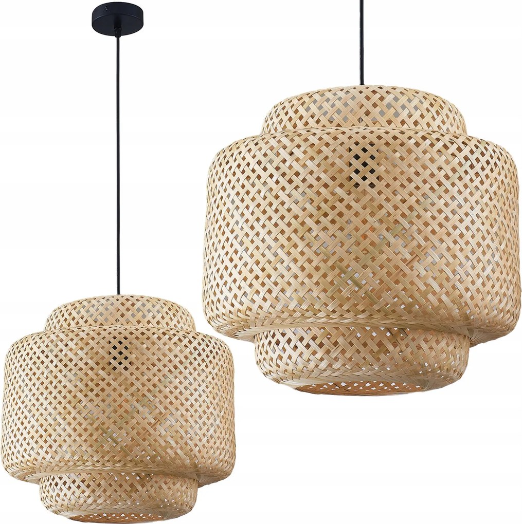 Mennyezeti Lámpa Függő Túlnyúlás E27 Bézs Bamboo Natural Sanico Goldlux