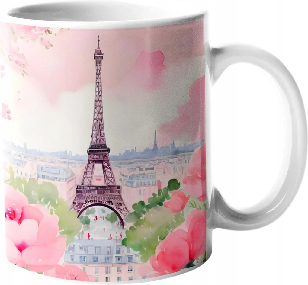 Csodálatos Bögre Eiffel-torony Párizs Paris Kerámia Akvarell 330ml.