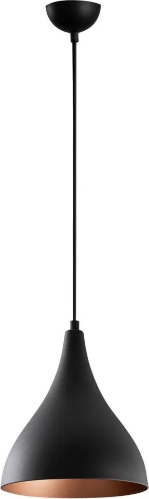 Berceste N-1395 fekete vas függőlámpa, Ø22 cm