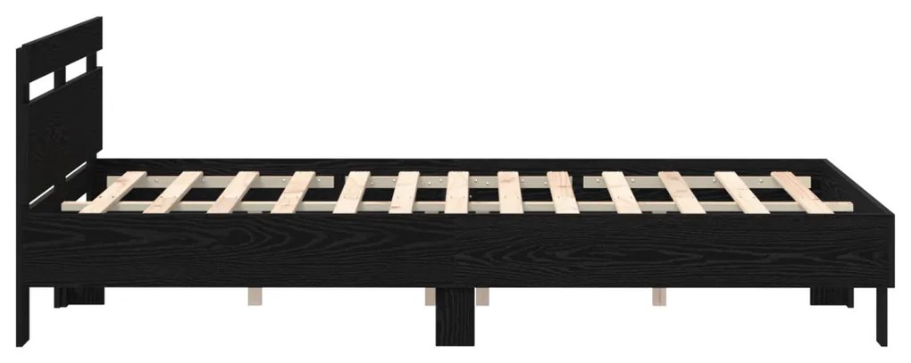 Fekete Ágykeret Fekete tölgy Fa 140 x 190 cm Tartós