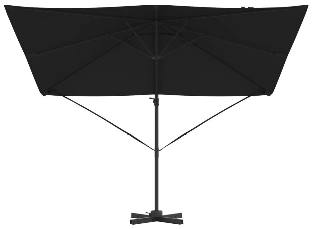 Konzolos Roma Parasol Fekete 286x285x265 cm Alumínium