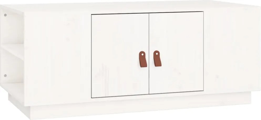 vidaXL fehér tömör fenyőfa dohányzóasztal 100 x 50 x 41 cm