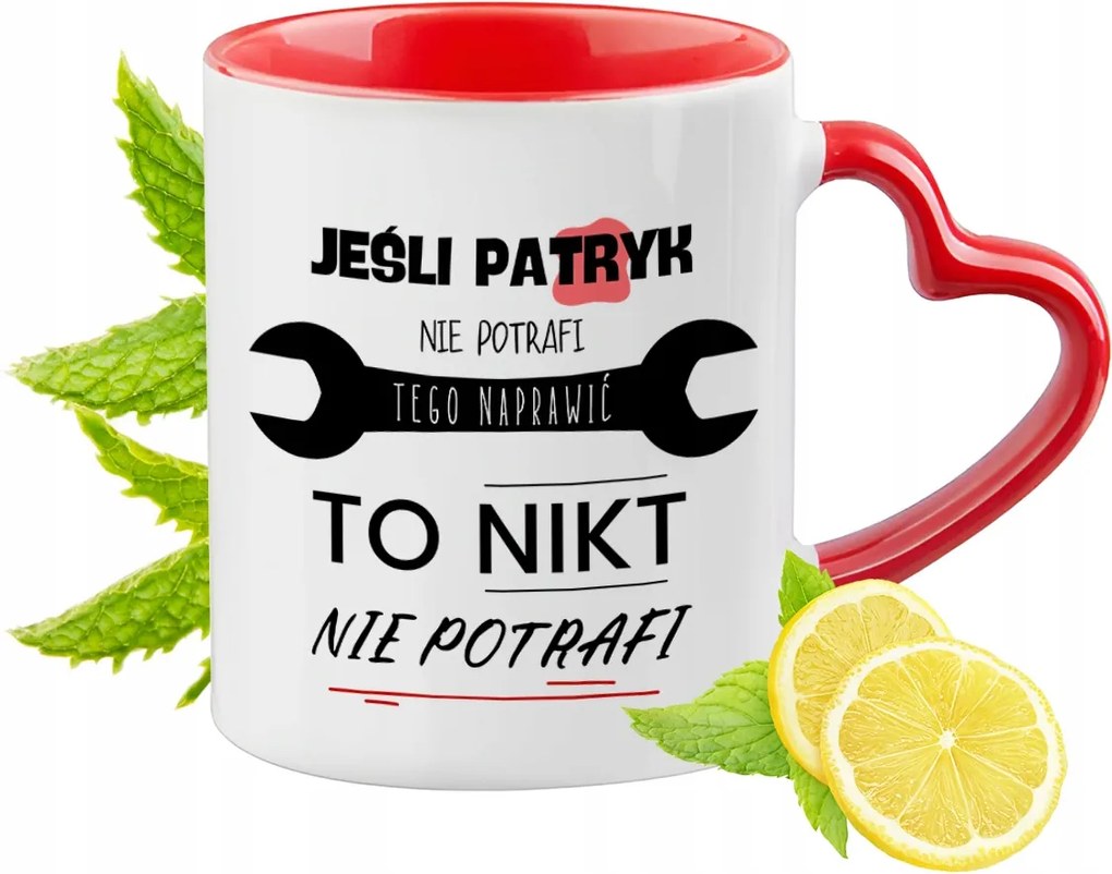 Patrik Piros Bögre Szív Alakú Füllel Ajándék