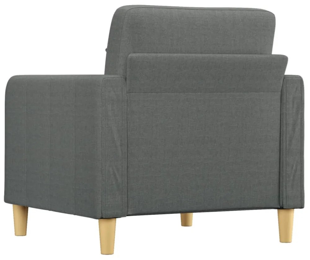 sötétszürke szövet kanapéfotel 60 cm