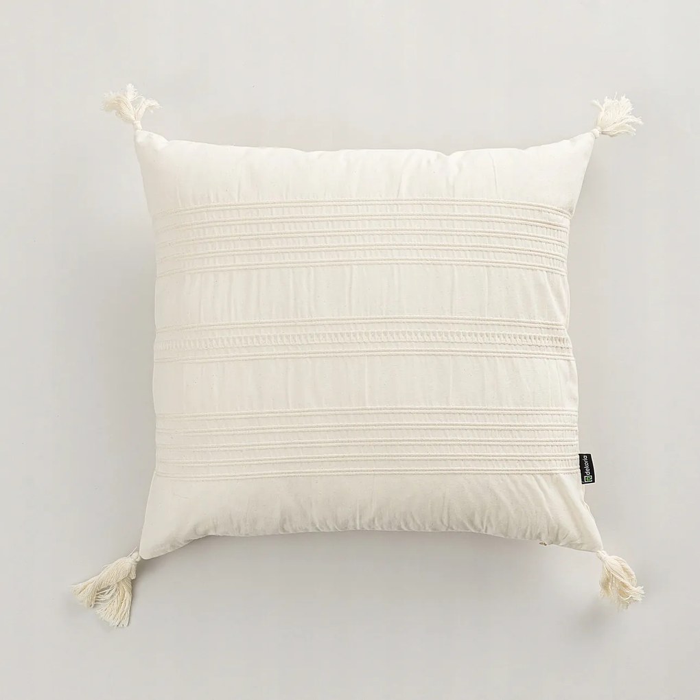 Linea Nordic Tassel párnahuzat 45x45 cm krémszínű