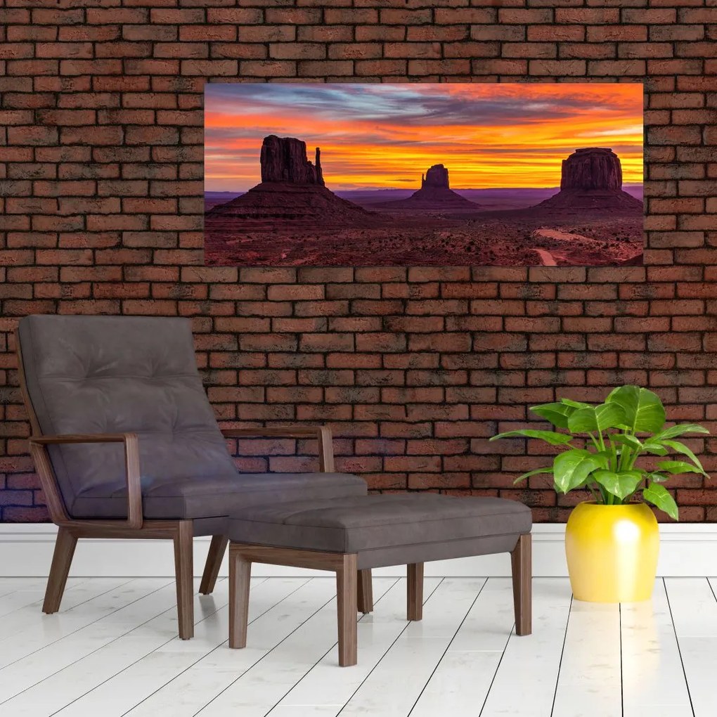 Kép - Emlékmű - völgy Arizonában (120x50 cm)