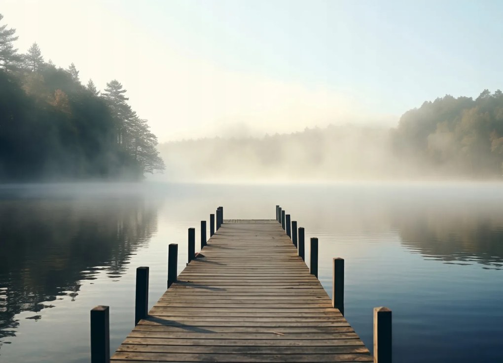 Poszter 18x13cm Reggeli csend a vízparton