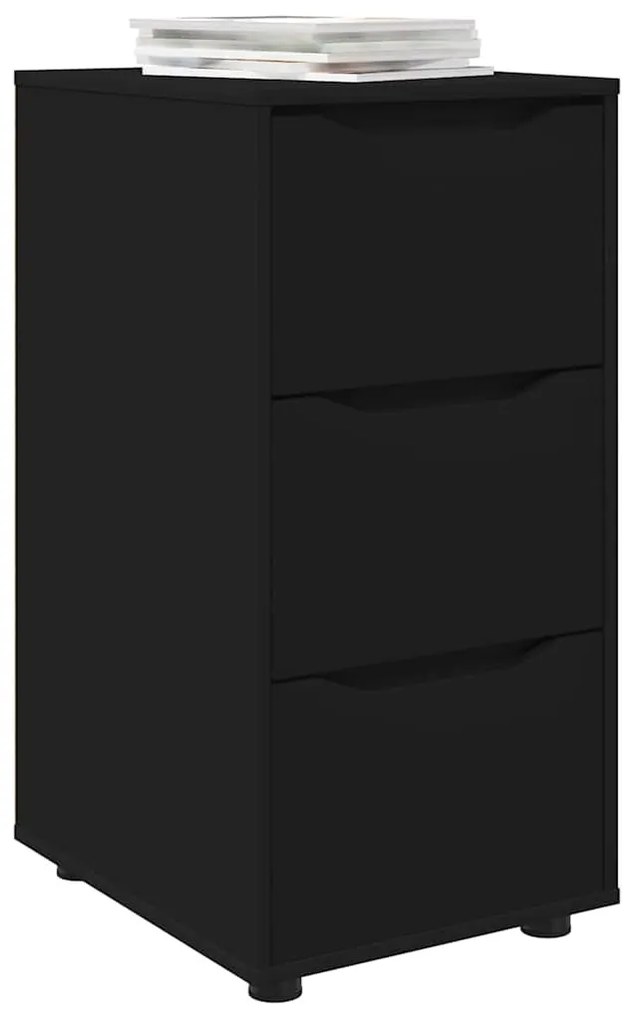 Tárolószekrény Fekete 40 x 48 x 81 cm Faanyag