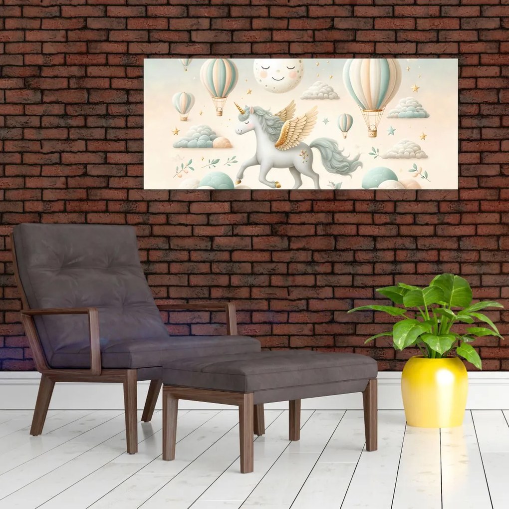 Kép - Boldog egyszarvú (120x50 cm)