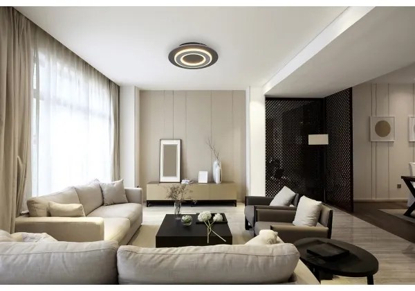 Globo 48032-24 - LED Mennyezeti lámpa JAYDEN LED/24W/230V átm. 32 cm antracit