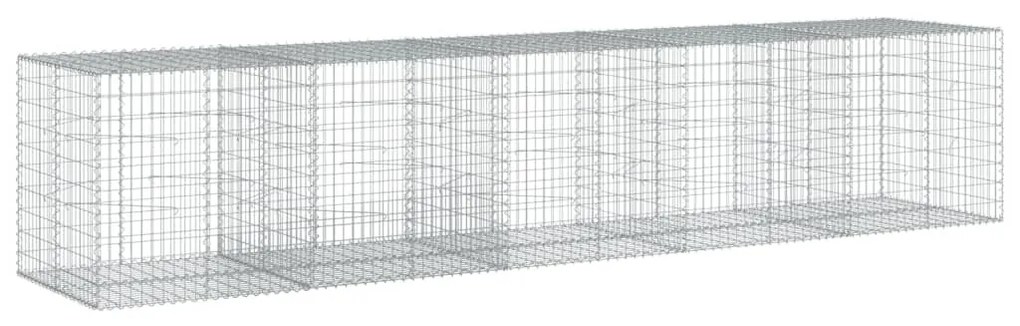 horganyzott vas gabion kosár fedéllel 500 x 100 x 100 cm