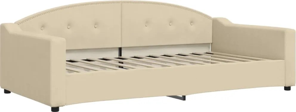 vidaXL krémszínű szövet kanapéágy 100 x 200 cm