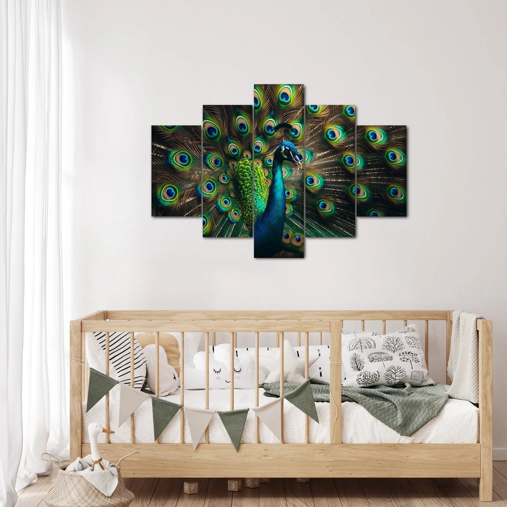 Kép – Pávatoll (150x105 cm)