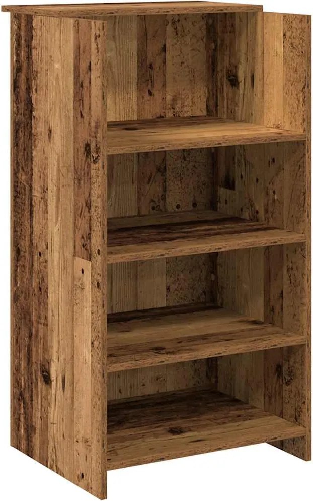 vidaXL recepciós pult antik fa 55x50x103,5 cm szerelt fa