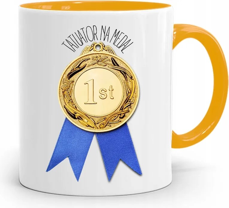 Tetoválóknak Tetováló Bögre Sárga Ajándék fényképes nyomtatással