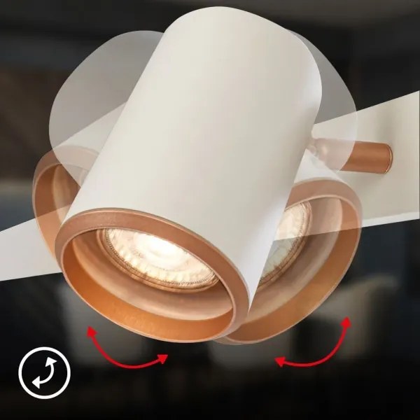 Briloner 4058044 - ERA kábeles függeszték 4xGU10/10W/230V krémszínű