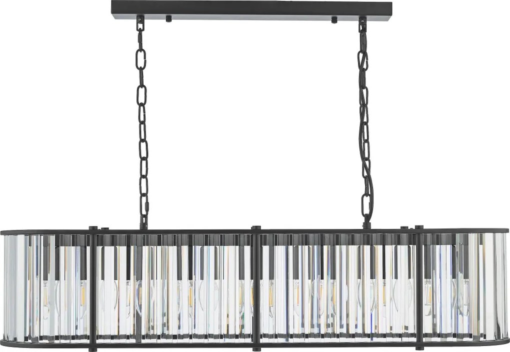 Dar Lighting glamour kristály modern függeszték kiran fekete darkir3422