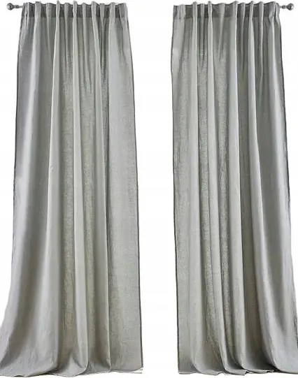 140/175 Zöld Lenvászon Függöny 1DB