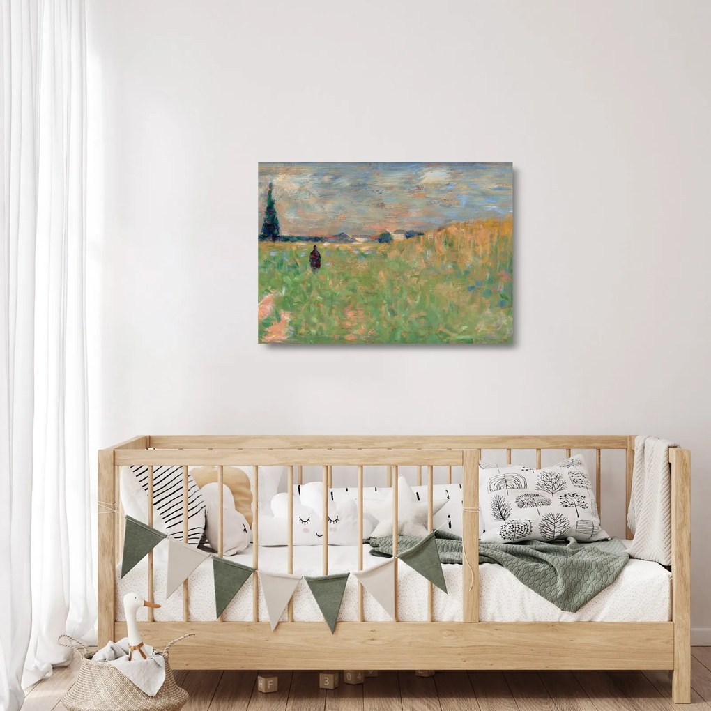 Üveg kép - Georges Seurat, A Summer Landscape, reprodukciók (70x50 cm)