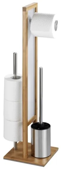 WENKO 24391100 - WC-kefe RIVALTA 18x70 cm barna/fehér/fekete