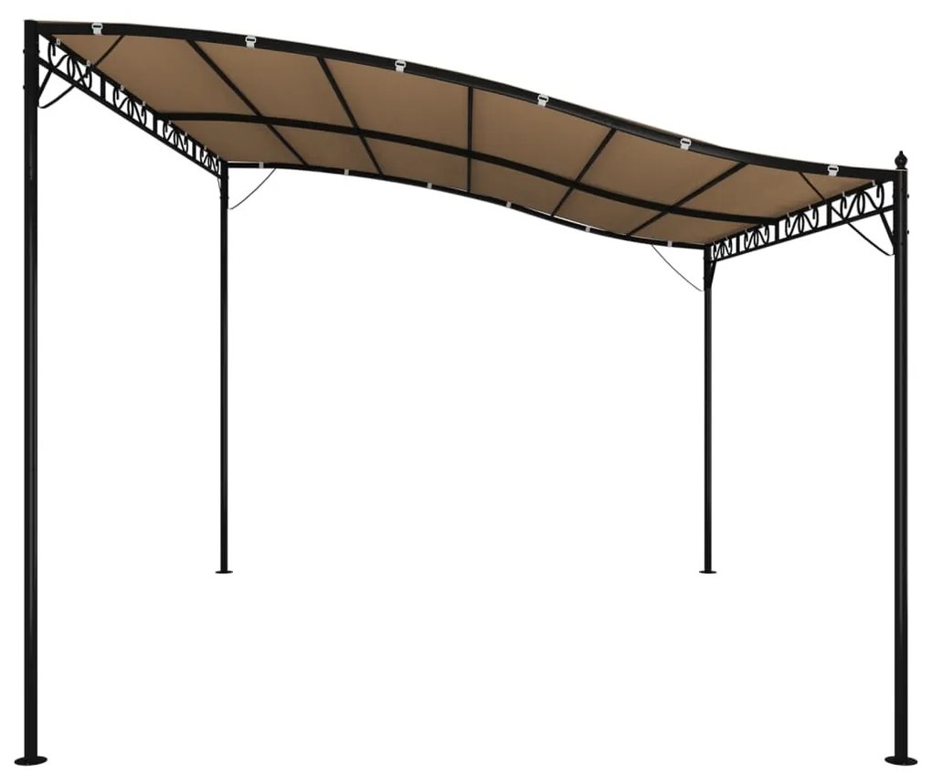 Tópszínű szövet és acél pavilon 4 x 3 m 180 g/m²