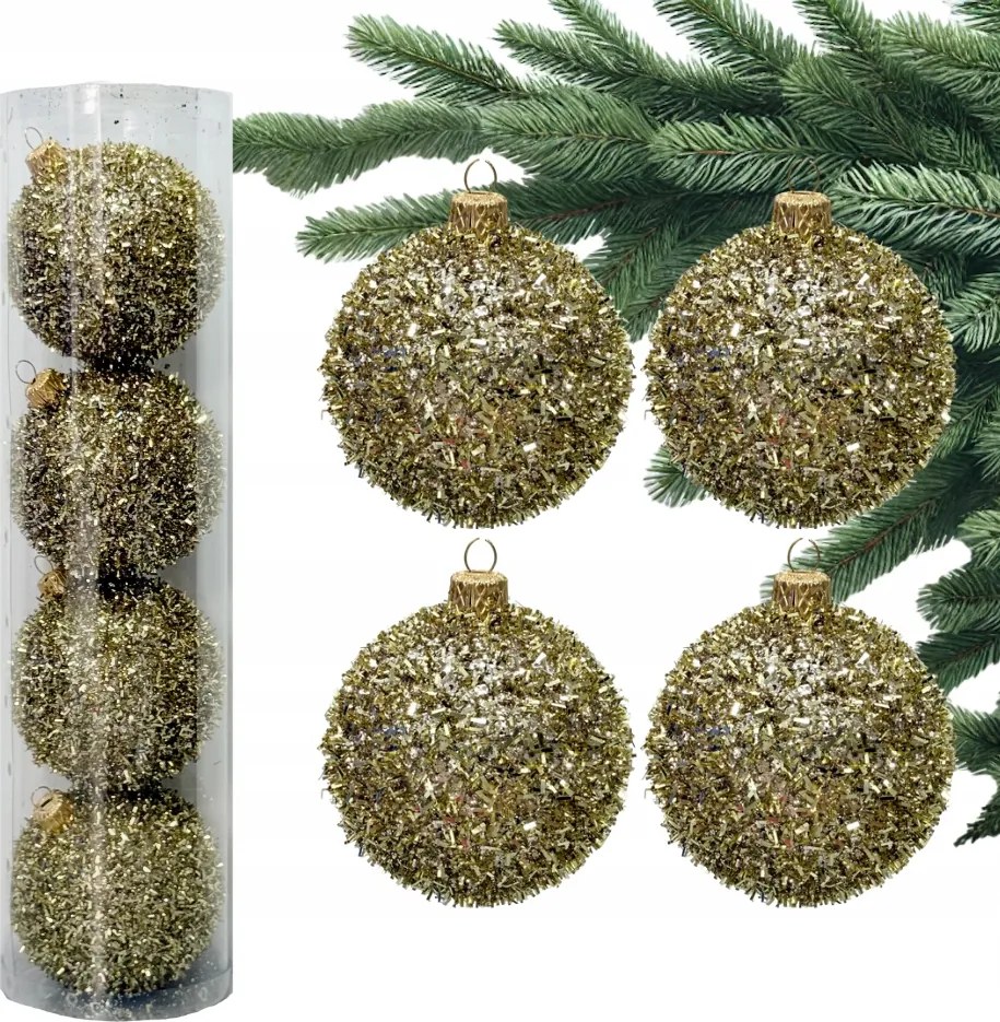 Pezsgő karácsonyfa Bombák Karácsonyfa Buborékok 4 db-os 3D karácsonyfa gömb szett