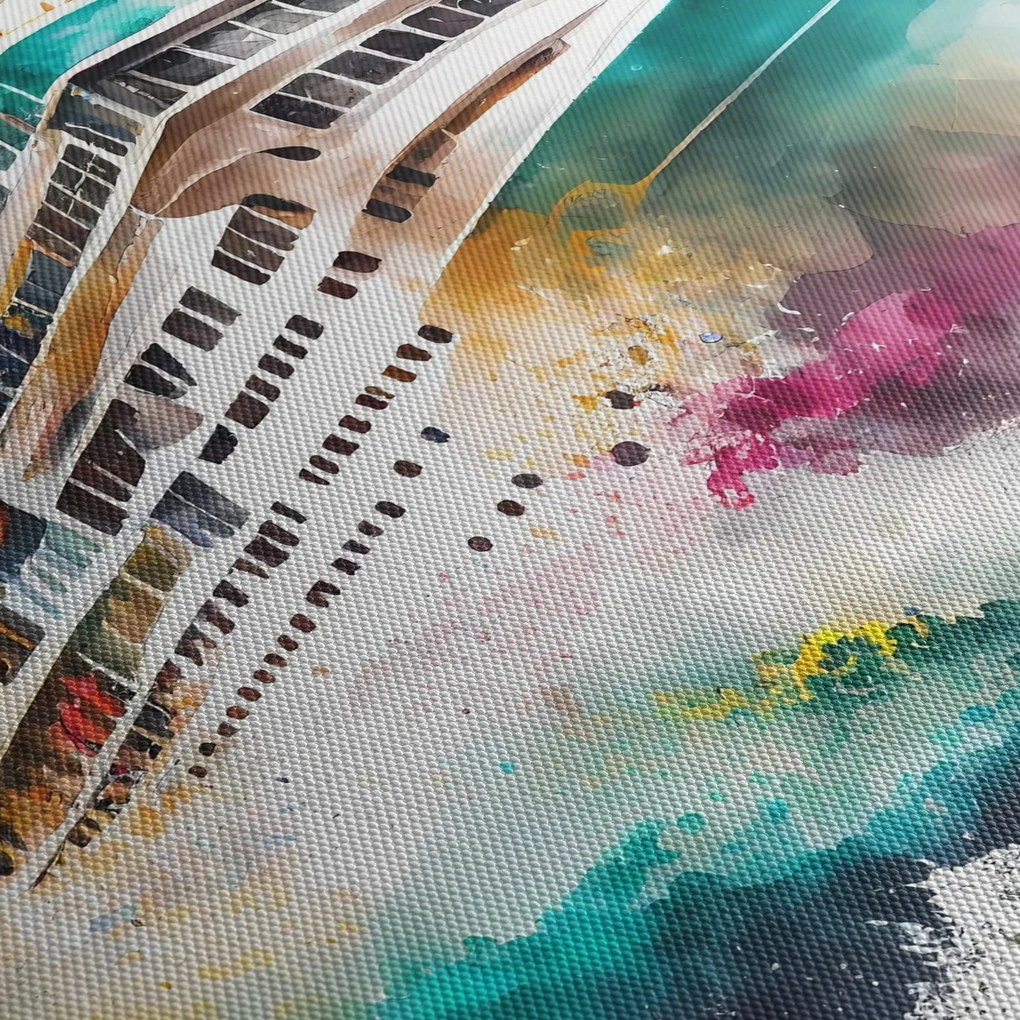 Kép - Akvarell tenger (120x50 cm)