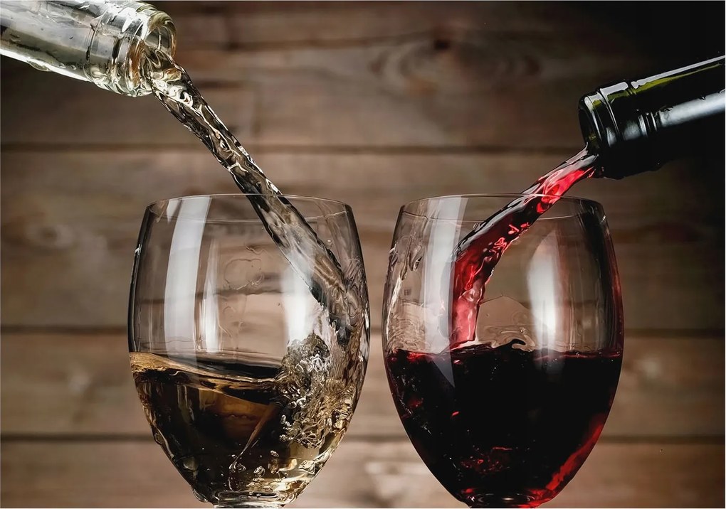 Fotótapéta Flizelina Nappali és Hálószoba Irodába Borospoharak 208x146 Ragasztó