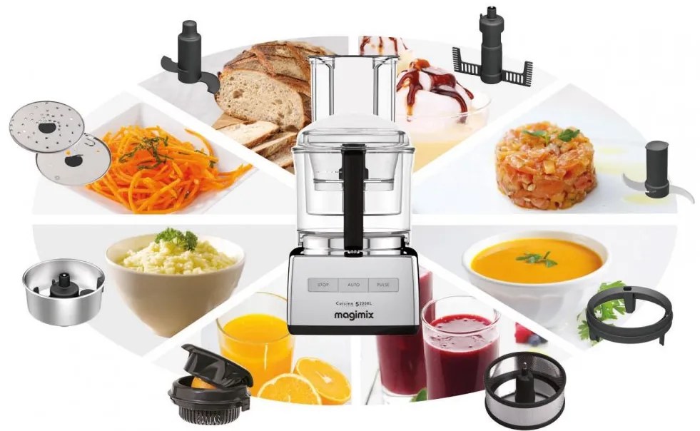 Magimix® 5200 XL Konyhai robotgép Premium csomag fehér színben