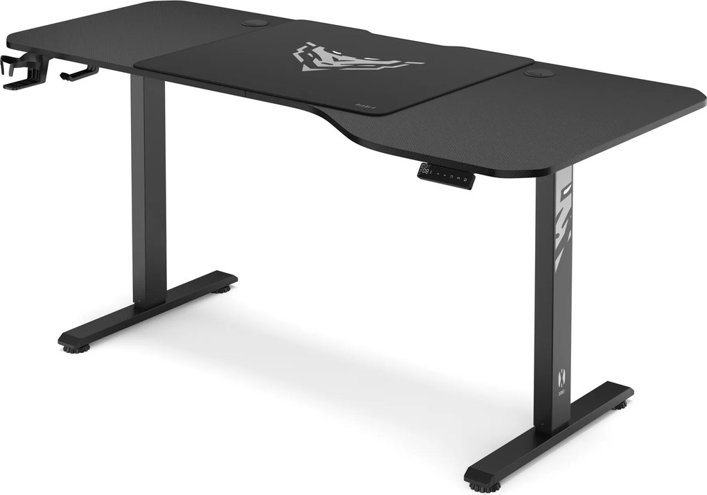 Elektromosan magasságban állítható íróasztal 160 cm fekete: Diablo X-Tensio 1600