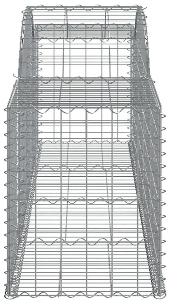 9 db íves horganyzott vas gabion kosár 300x50x60/80 cm
