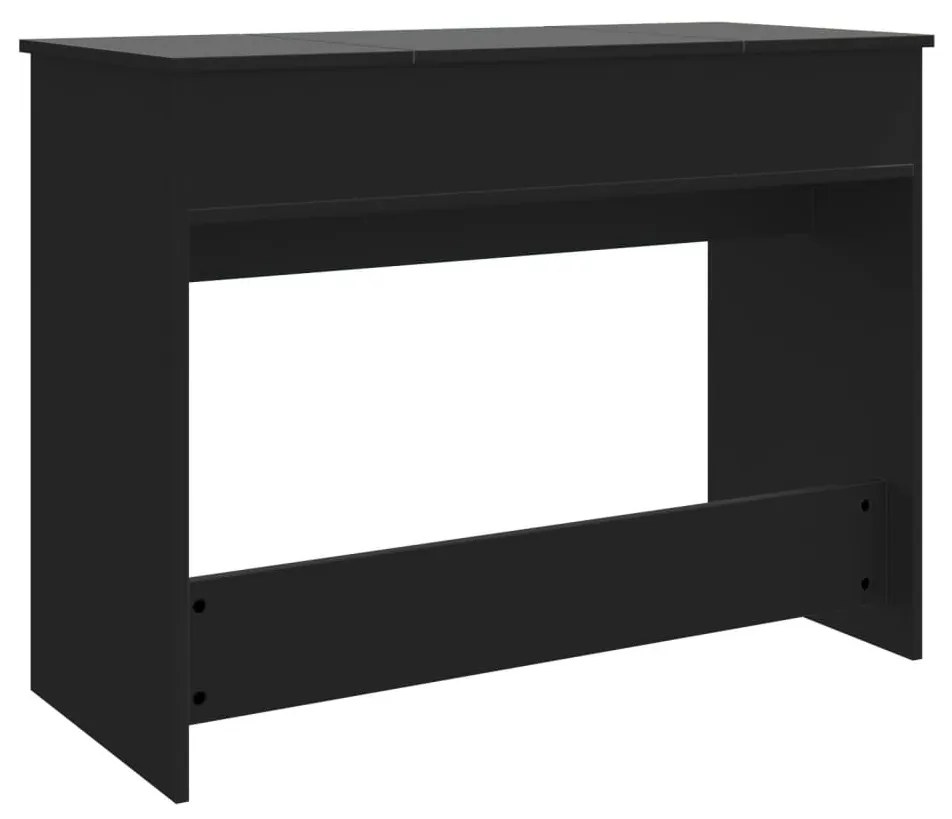 fekete fésülködőasztal tükörrel 100x45x76 cm